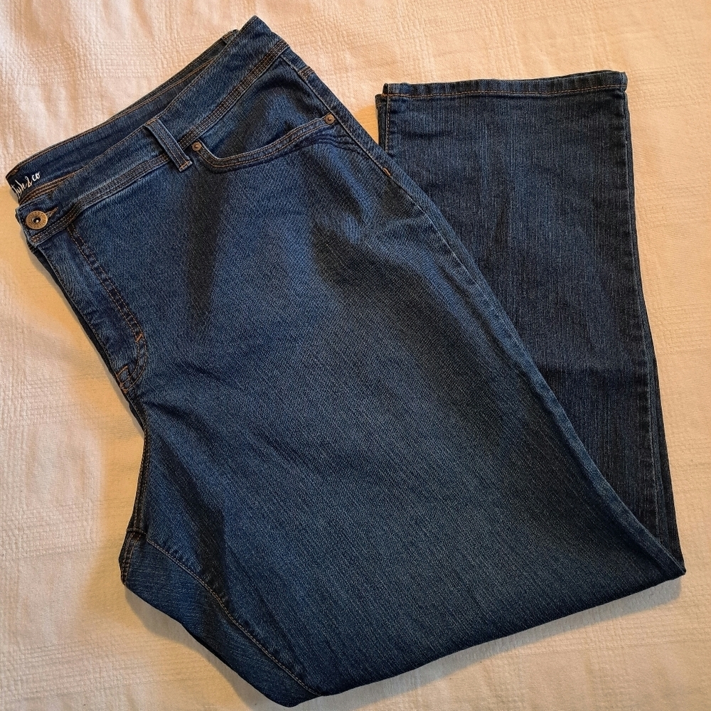 Style & Co women's size 24W dark wash jeans with stretch, EUC